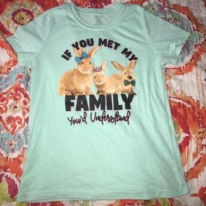 Blue/green Bunny t-shirt